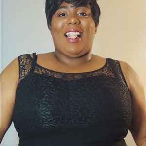 Torrid Plus Size Peplum Black Top